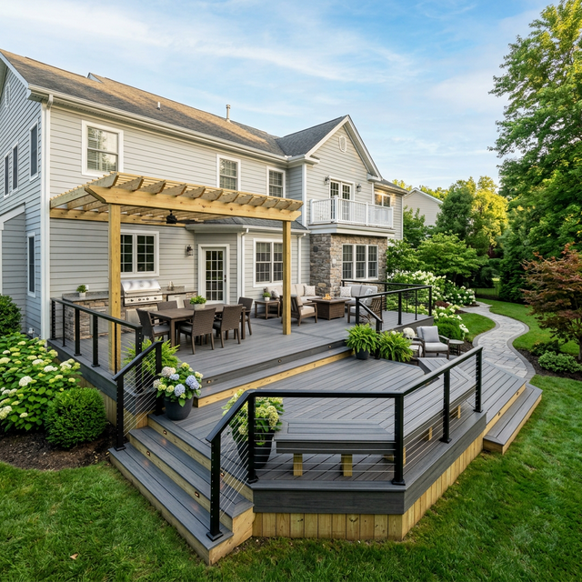 Multi-Level Composite Deck